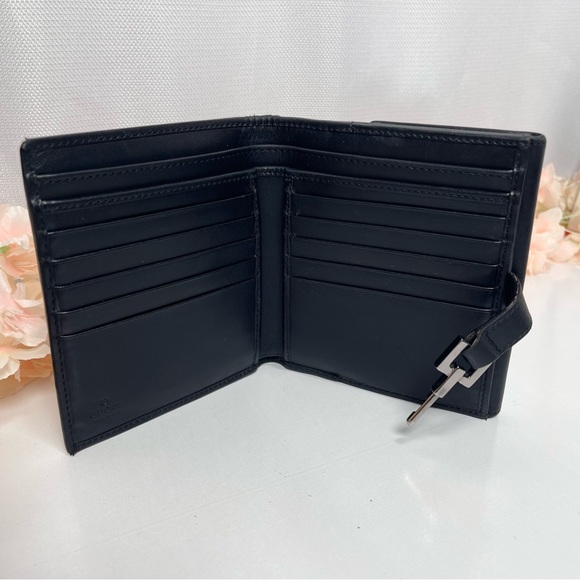 Vintage Gucci Jackie Suede Leather Sherry striped double sided compact wallet - Picture 5 of 15